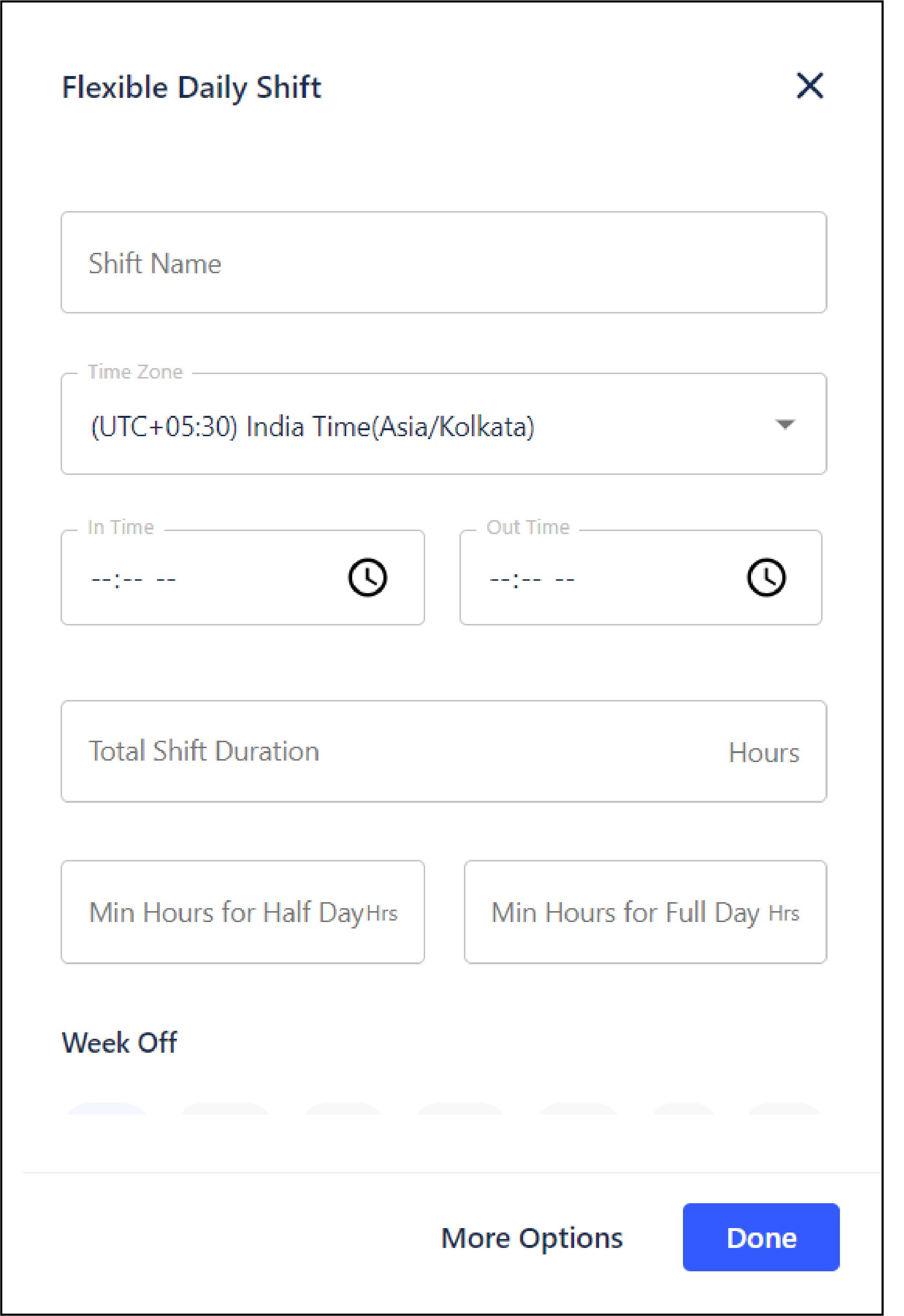 Flexible Shift Configuration in HRMS