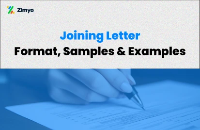 Joining Letter Format, Samples and Examples