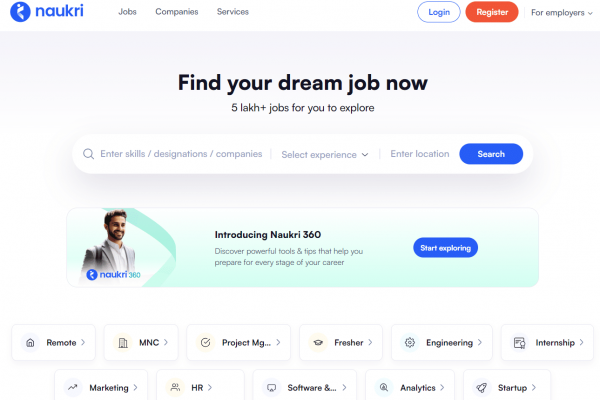 naukri.com the top job portal